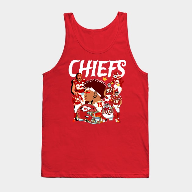 kansas city chiefs - Red Tank Top by Mic jr